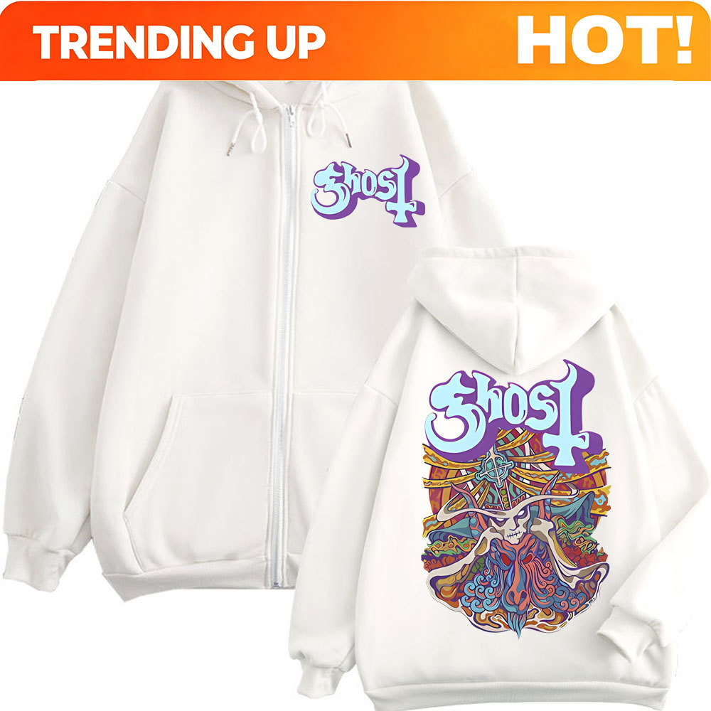 Ghost Band Grafische Rits Hood - Mens Fashion Zip Up Hoodies recensie en prijs