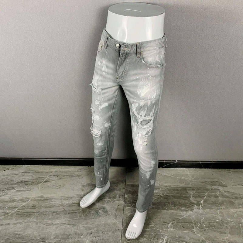 Modieuze nieuwe herenjeans, me - Men'S Fashion Grey Jeans recensie en prijs