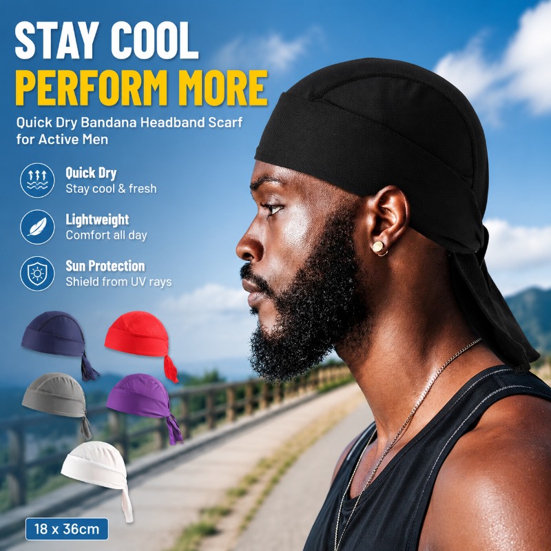 Sneldrogende polyester bandana - Men'S Fashion With Hat recensie en prijs