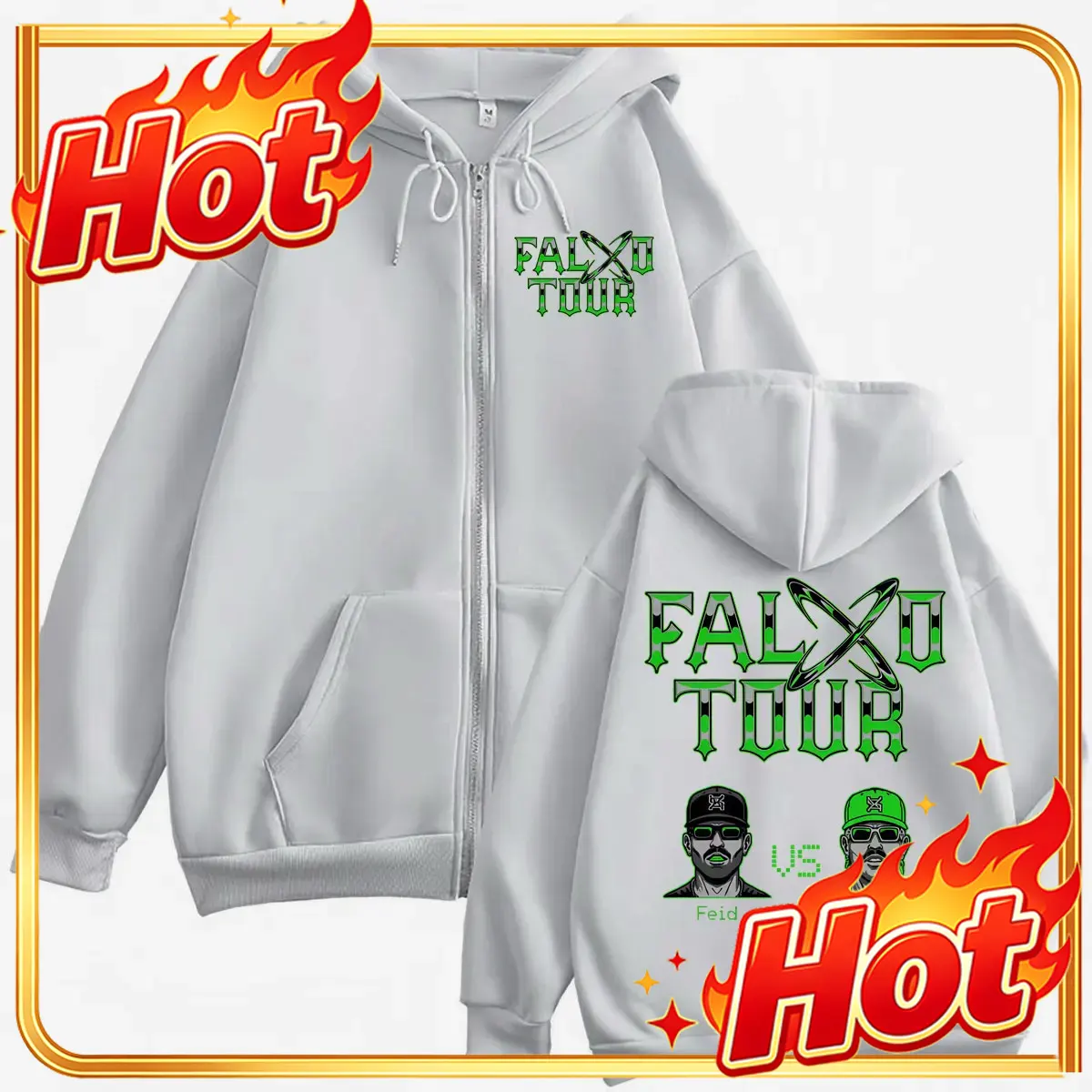 Feid Vs Ferxxo Falxxo Tour 202 - Mens Fashion Zip Up Hoodies recensie en prijs